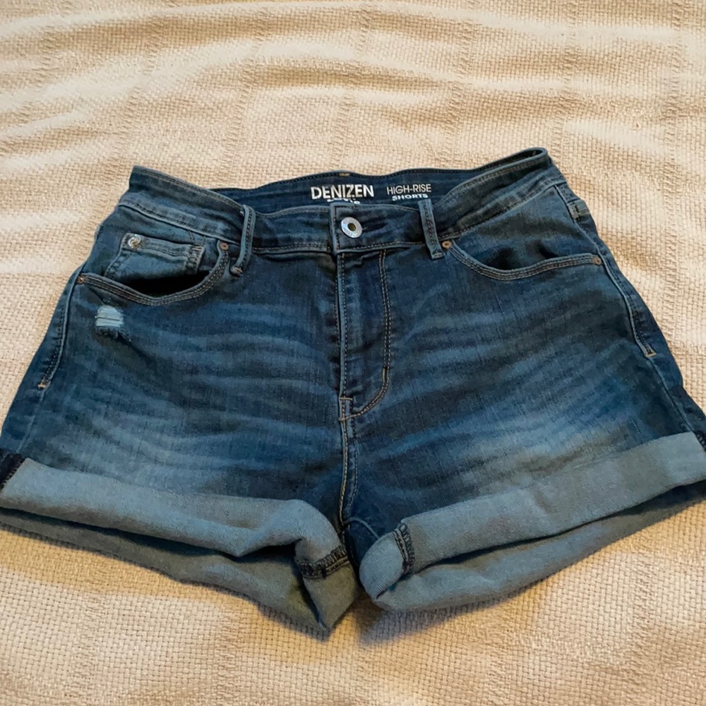 Levi high rise jean shorts